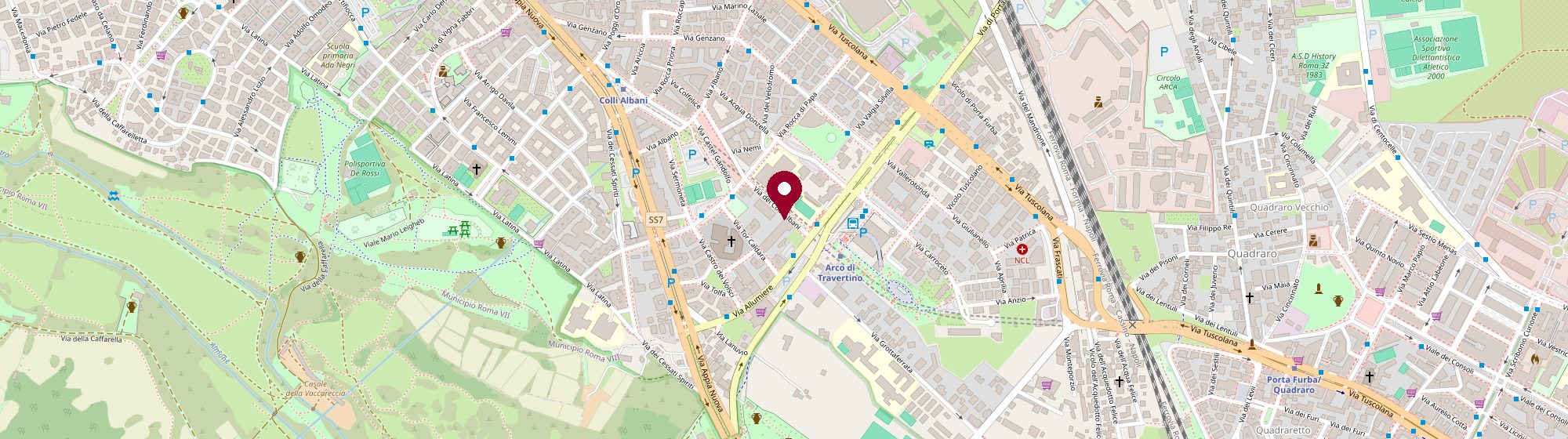 Mappa della sede dello Studio in Via dei Colli Albani 170, Roma
